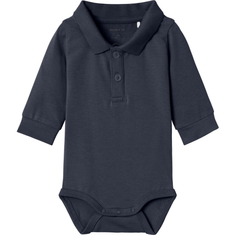 Name It Pololichaam L/æ - NbmHolger - Noos - Dark Sapphire - Name It - 68 - Romper L/S