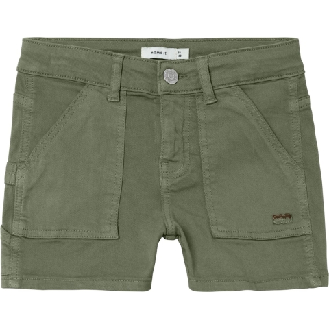 Name It Shorts - Noos - Twill - NkfRose - Deep Lichen Green - Name It - 10 jaar (140) - Shorts