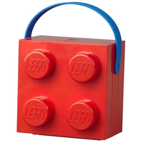 LEGO® Storage Brooddoos m. Hendel - 4 Knoppen - Rood - LEGO® Storage - OneSize - Brooddoos