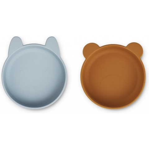Liewood Kommen - Silicone - Vanessa - 2-pack - Sea Blue Mustard  - Liewood - OneSize - Kom