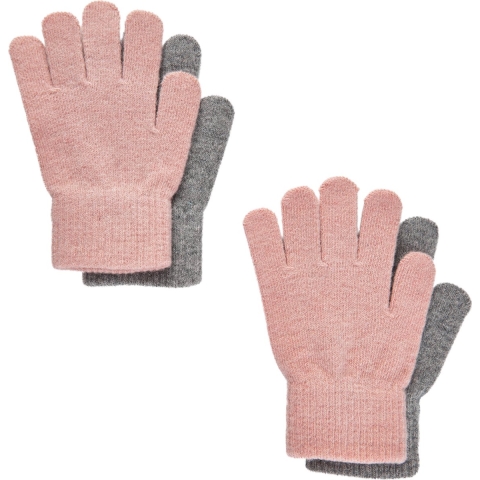 CeLaVi Handschoenen - Wol/Nylon - 2-pack - Mistey Rose/Grijs Gev - CeLaVi - 3-6 jaar (98-116) - Wanten
