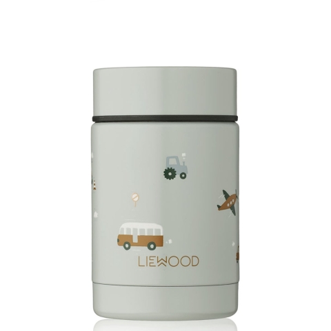 Liewood Thermische container - Nadja - Voertuigen/Dove Blue Mix - Liewood - OneSize - Thermofles
