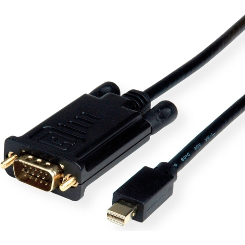 VALUE Cable MiniDisplayPort - VGA, Mini DP M - VGA M, zwart, 1,5 m