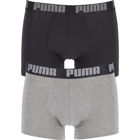 Puma Boxershorts - 2-pack - Grey Melange/Black - Puma - M - Medium - Boxershorts
