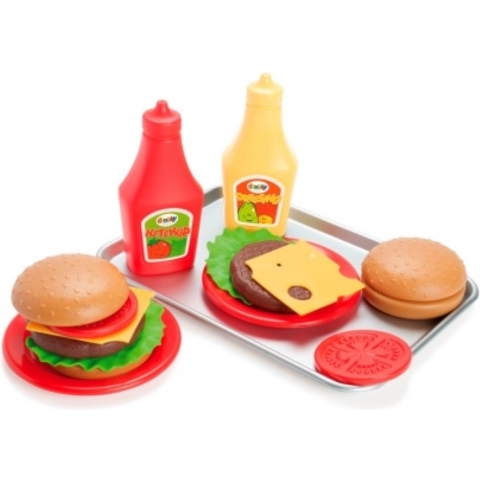 Dantoy Hamburgerset - 17 Onderdelen - Dantoy - OneSize - Speelgoedeten