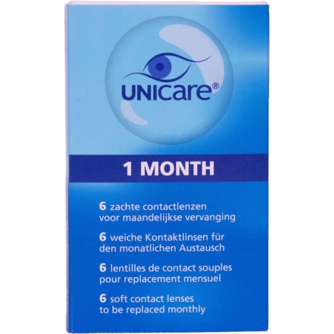 Unicare 1 Month 6 Zachte Contactlenzen -5.25