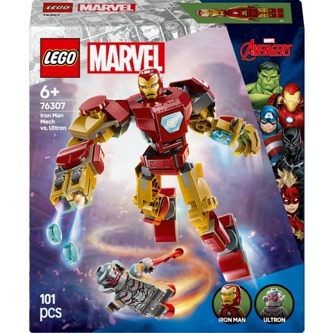 LEGO® Marvel - Iron Man mecha vs. Ultron 76307 - 101 Onderdelen - LEGO® - OneSize - Blokken
