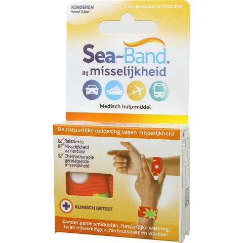 Sea Band Polsbandjes Bij Misselijkheid Kinderen Oranje