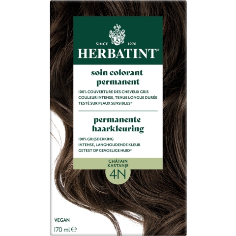 Herbatint Permanente Haarkleuring 4N Kastanje
