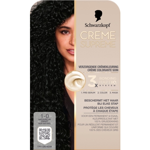 Schwarzkopf Creme Supreme Crèmekleuring 1-0 Natuurlijk Zwart