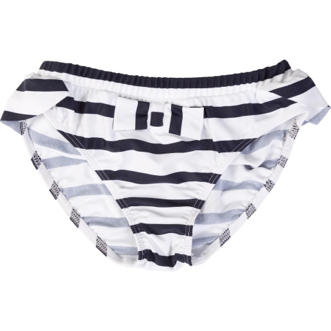 Petit Crabe Bikinislips - Zoe - UV50+ - Wit/Navy Gestreept - Petit Crabe - 9-10 jaar (134-140) - Bikini