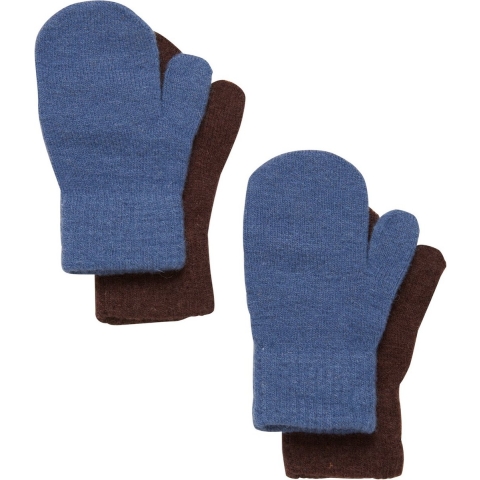 CeLaVi Wanten - Wol/Nylon - 2-pack - China Blue - CeLaVi - 3-6 jaar - Wanten