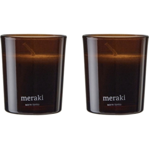 Meraki Geurkaars - 2-pack - 2x60g - Warm Tonka - Meraki - OneSize - Geurkaars