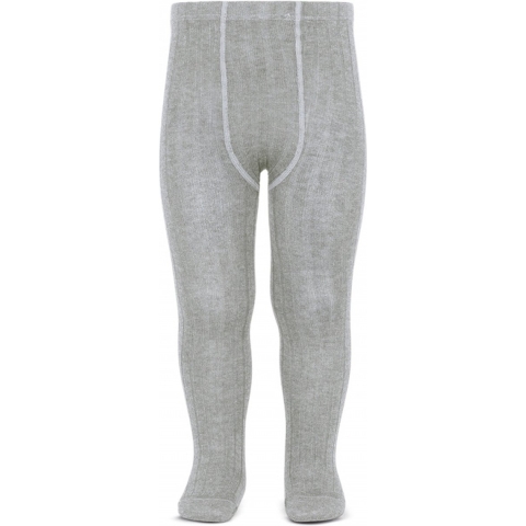 Condor Panty's - Rib - Grijs Gevlekt - Condor - 3-6 mnd - Panty's