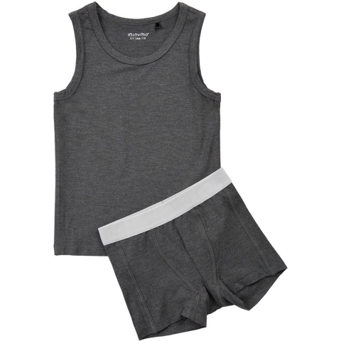Minymo Rompers s/s - 2-pack - Kobold Blue - Minymo - 68 - Romper S/S
