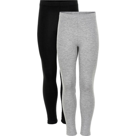 Minymo Leggings - 2-pack - Zwart/Grijs - Minymo - 1 jaar (80) - Leggings