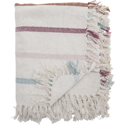 Bloomingville Mini Deken - 160x130 cm - Frey - Naturel - Bloomingville - OneSize - Deken