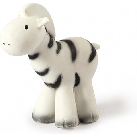 Tikiri Bijtring - Natuurlijk Rubber - Zebra - Wit/Zwart - Tikiri - OneSize - Bijtring