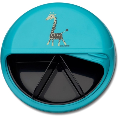 Carl Oscar Snackbox - 15 cm - Turquoise Giraffe - Carl Oscar - OneSize - Brooddoos