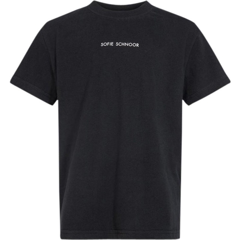 Sofie Schnoor T-Shirt - Black m. Logo - Sofie Schnoor - 6 jaar (116) - T-Shirt