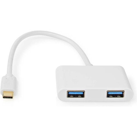 Nedis CCGP65960WT02 Usb-c 3.0-adapter Usb-c Male - 2x Usb-a Male 0,2 M