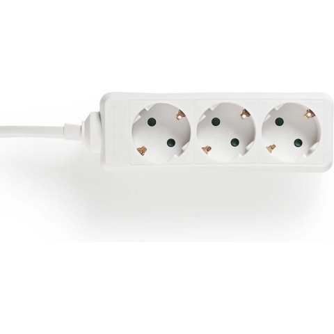 Nedis EXSO330F1WT Stekkerdoos Beschermend Contact 3-weg 3,0 M Wit