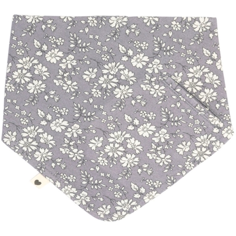 Bibs X Liberty Babyslabbetje - Bandana - Bloemen - Fossiel Grey - BIBS - OneSize - Slabbetje
