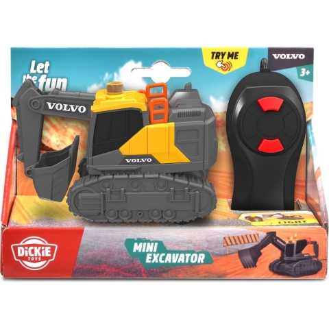 Dickie Toys Werkauto - Mini Graafmachineverlichting/bedrade afst - Dickie Toys - OneSize - Auto