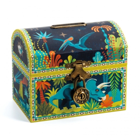 Djeco Spaarpot - 10x12 cm - Dinosaur - Djeco - OneSize - Spaarpot