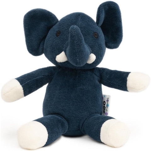 NatureZoo Knuffel - 18 cm - Olifant - Donkerblauw - NatureZoo - OneSize - Knuffel