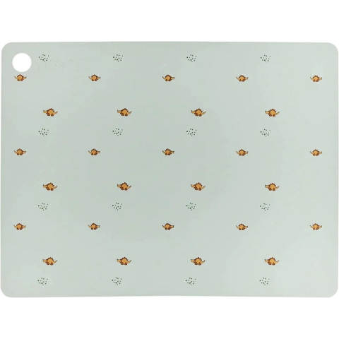 OYOY Placemat - Silicone - Billy Dino - Pale Green - OYOY - OneSize - Placemat