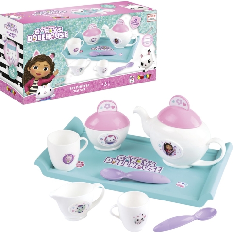 Smoby Thee-Set - 8 Onderdelen - Gabby's Dollhouse - Smoby - OneSize - Speelgoed