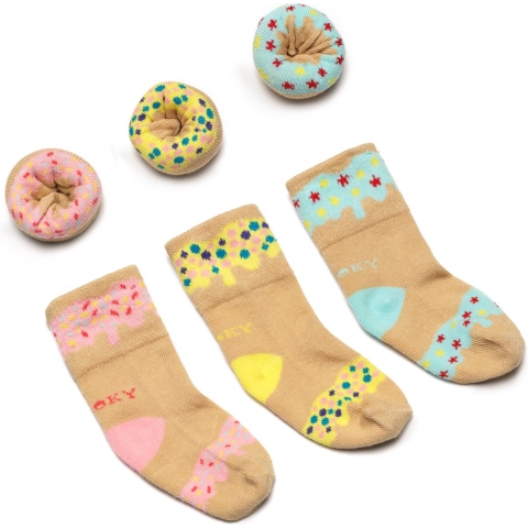 Dooky Sokken - Donut Sokken - 3-pack - Tutti Frutti - Dooky - OneSize - Sokken