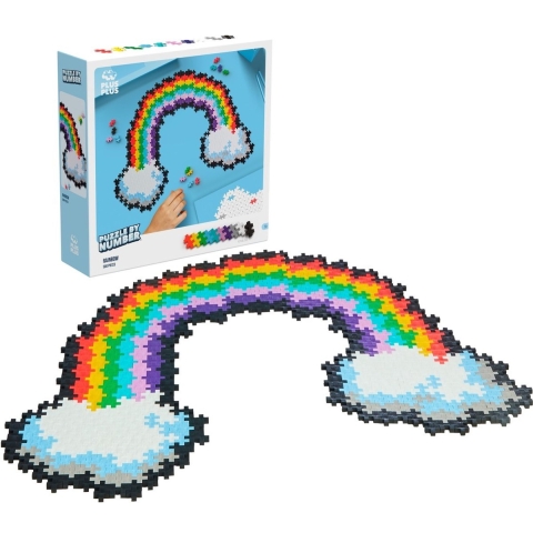Plus-Plus Puzzel Stad Getal - 500 st. - Rainbow - Plus-Plus - OneSize - Blokken
