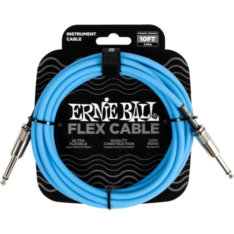 Ernie Ball 6412 Flex Cable 3 meter instrumentkabel blauw