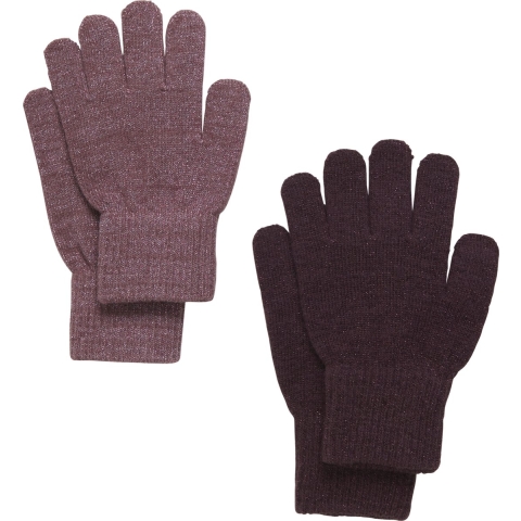 CeLaVi Handschoenen - Wol/Polyester - 2-pack - Rose Brown m. Gli - CeLaVi - 3-6 jaar (98-116) - Wanten