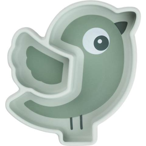 Done by Deer Het snackbord - Silicone - Stick & Stay - Birdee - - Done by Deer - OneSize - Borden
