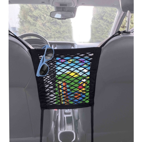 Dooky Organizer voor autostoel - 28x28 cm - Zwart - Dooky - OneSize - Opbergen