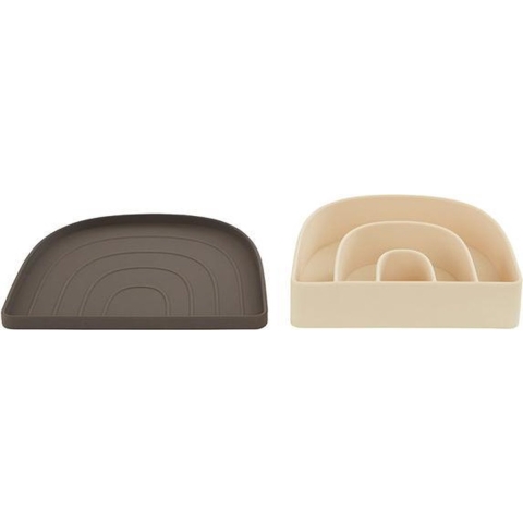OYOY Borden & Kom - Silicone - Rainbow - Choko/Vanilla - OYOY - OneSize - Borden