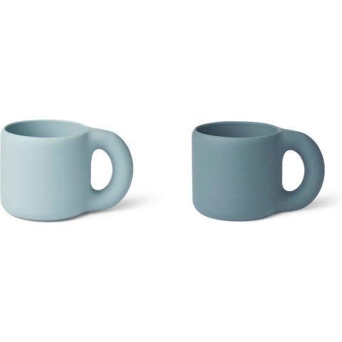 Liewood Beker - 2-pack - Silicone - Kylie - Sea Blue/Whale Blue - Liewood - OneSize - Beker