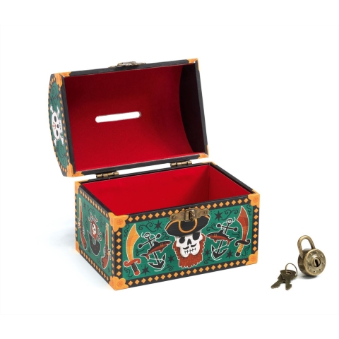Djeco Spaarpot - 10x12 cm - Piraten - Djeco - OneSize - Spaarpot