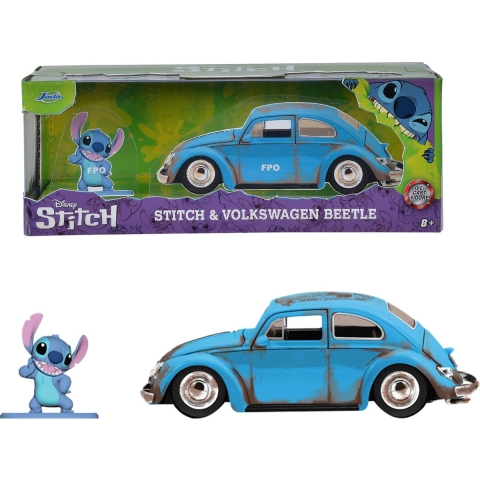 Jada Auto m. Figuur - Disney - Stitch & 1959 VW Beetle - 1:32 - Jada - OneSize - Auto