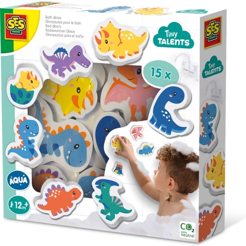 SES Creative Badfiguren in schuim - Dino's - SES Creative - OneSize - Badspeelgoed
