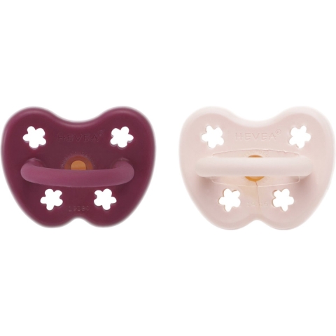 Hevea Speen - 3-36 mnd. - 2-pack - Natuurlijk Rubber - Powder Ro - Hevea - OneSize - Speen
