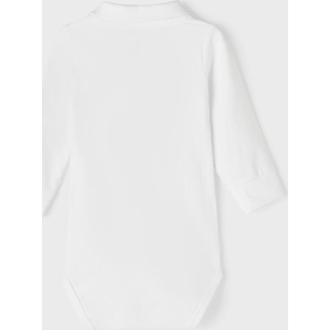 Name It Pololichaam l/s - NbmHolger - Bright White - Name It - 1½ jaar (86) - Romper L/S