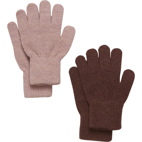 CeLaVi Handschoenen - Wol/Polyester - 2-pack - Fudge Glitter - CeLaVi - 1-2 jaar (80-92) - Wanten