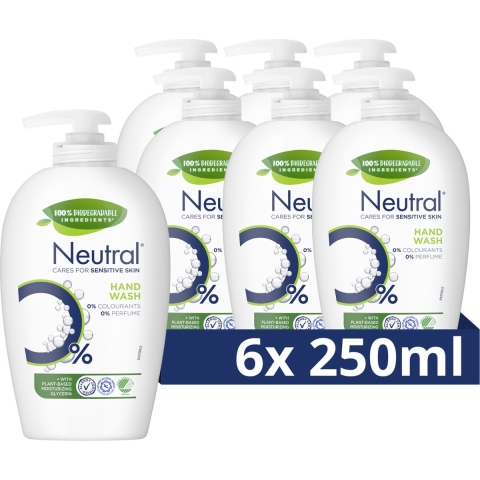 6x Neutral Vloeibare Handzeep 250 ml