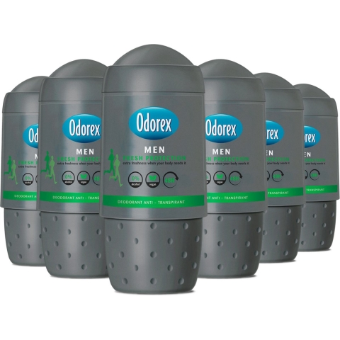 6x Odorex Deodorant Roller For Men Fresh Protection 50 ml