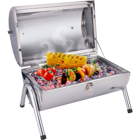 BBQ Collection draagbare houtskoolbarbecue - uitklapbaar - 42x29,5x37cm