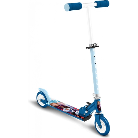 Disney Frozen II 2 wiel Kinderstep Opvouwbaar Voetrem Blauw